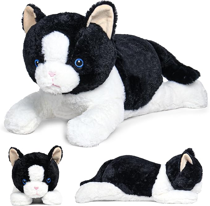 Wepop 5lbs Weighted Stuffed Animals, 24in Big Cat Plush Weighted Stuffed Animal, Cuddle Plushie Pillows Gifts for Kids, Adults, Boys and Girls