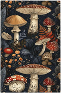 Light Switch Cover Plate Vintage Mushroom Floral 1 Gang No Device Blank Wall Plate Decorative Switch Plate Covers Electrical Outlet Cover for Bedroom Kids room Decor