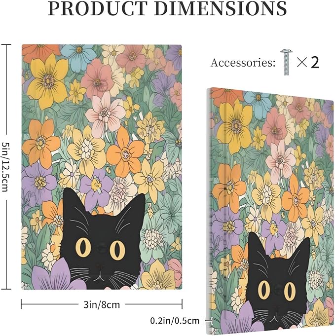 Light Switch Cover Plate Funny Cute Cartoon Cat Floral Colorful Flower 1 Gang No Device Blank Electrical Wall Plates Faceplate Decorative Switch Plate For Kids Room Nursery Decor