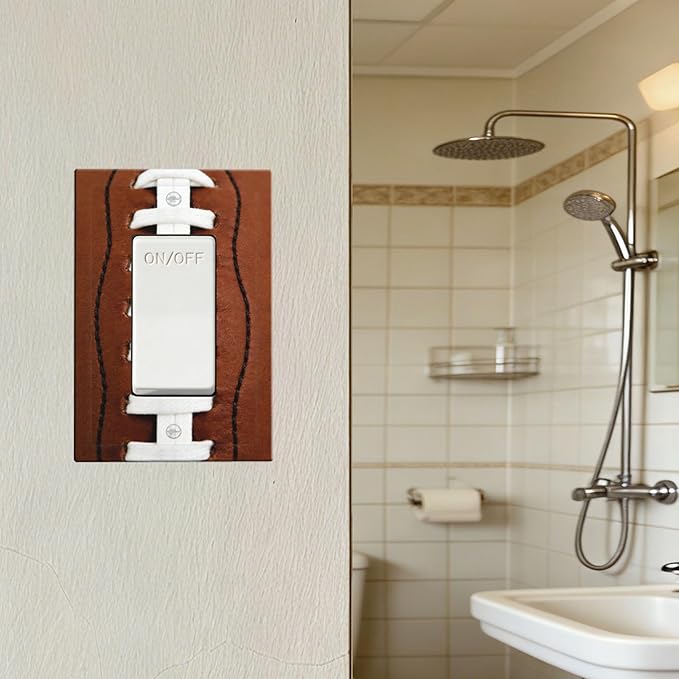 Football Laces Single Rocker Switch Cover - 1-Gang Standard US Size Game Day Sports Fan Light Switch Covers, Vintage Leather Texture for Boys Room