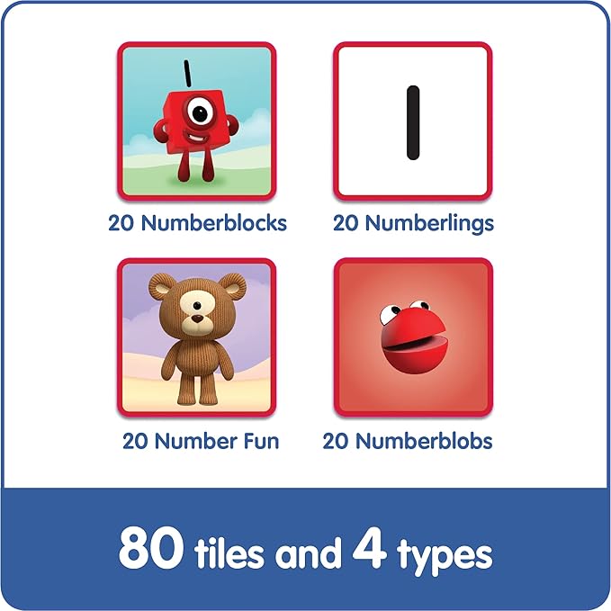 hand2mind Numberblocks Memory Match Game, Matching Card Game, Numbers for Toddlers, Kindergarten Math Toys, Counting Toys, Preschool Learning Activities, Kids Birthday Gift, Easter Basket Stuffers
