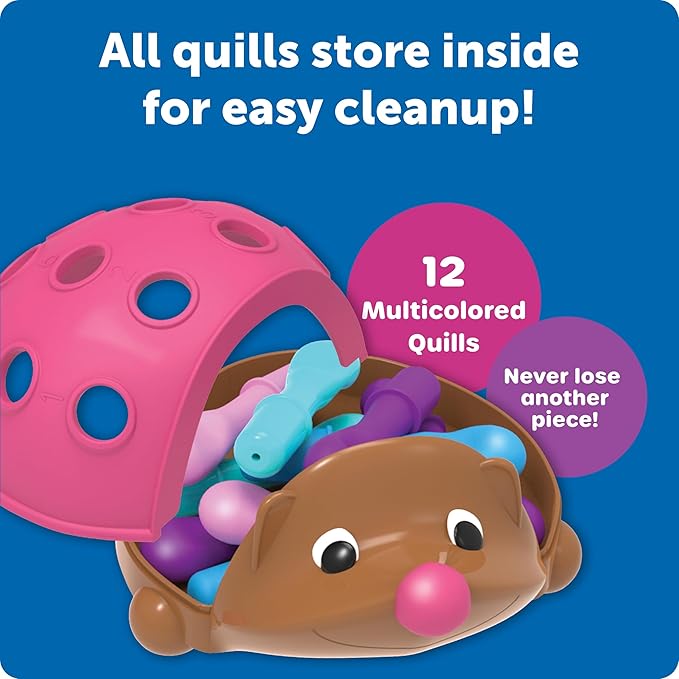 Learning Resources Spike The Fine Motor Hedgehog Pink - Toddler Montessori Toys, Stacking Shape, Gifts For Boys and Girls, Pattern Sensory Bin, Sorting Activities, Educational Games, Kindergarten