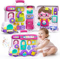 Vanvimen Toys for 1 Year Old Girl, Ideals Gifts for 1 Year Old Girl, 54-in-1 English & Spanish Baby Busy Board Montessori Toys, Montessori Busy Board Toys for 1 Year Old, Toddler Girl Toys Gifts