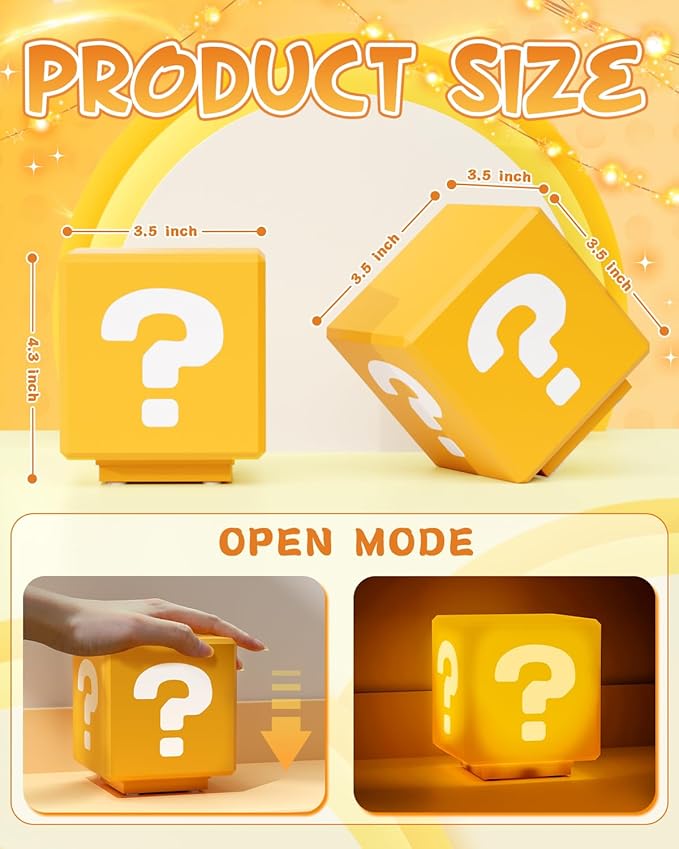 Super Bros Toys for Boys 4-6 Night Light for Kids with Game Sound Effects Illusion Lamp Room Decor Merchandise As Gifts for Kids 6-8 Fans