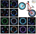 Bike Wheel Lights (2 Pack) - Waterproof LED Bicycle Spoke Tire Lights - Great Gift for Kids Adults - 30 Different Patterns Change - Bike Accessories - Black