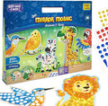 Imagimake Mirror Mosaic Animals & Birds Kids Art Set | DIY Craft Kits | Foil Art Stickers for Girls | Activities for Kids Ages 3-5 | Gifts for Kids 3,4,5,6,7 Year Old | 3 Year Old Boy Gift