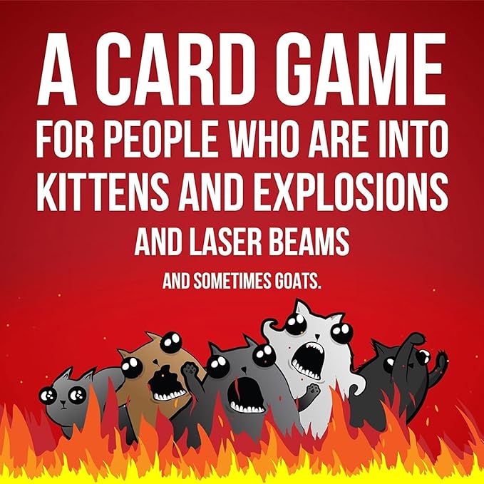 Exploding Kittens Original Edition in Collectible Tin - Fun & Hilarious Card Game for Kids and Adults, Ideal for Party Family Game Night and Party, 56 Cards Included
