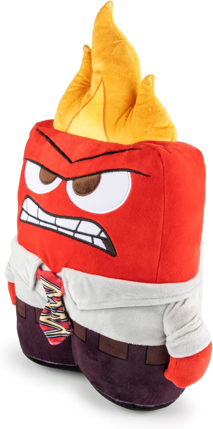 Jay Franco Disney Plush Pillow Buddy - Soft Plushie Stuffed Pillow, 14 Inches, Red - Anger