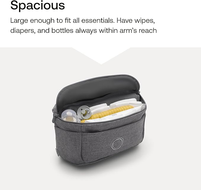 Bugaboo Organizer - Compact Size Multipocket Diaper Bag - Universal Compatible with Any Stroller - Attaches to the Handlebar - Forest Green