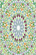 Mandala Flower Abstract Round Mosaic Floral Light Switch Cover Plate 1 Gang No Device Blank Electrical Wall Plates Faceplate Decorative Switch Plate for Bedroom Living Room Decor