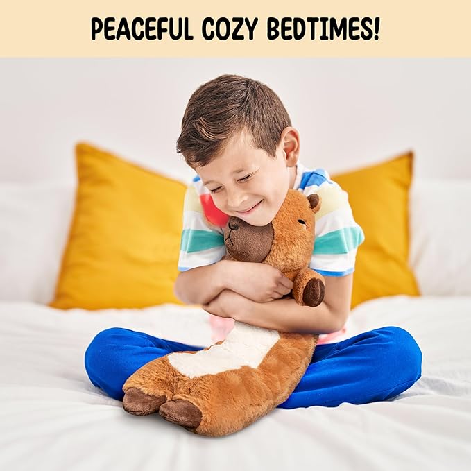 Happy Fuel Capybara Microwavable & Weighted Stuffed Animals - Unscented Heatable Plush Doll, Cute Capybara Plush Toys Gifts for Girls Boys and Kids