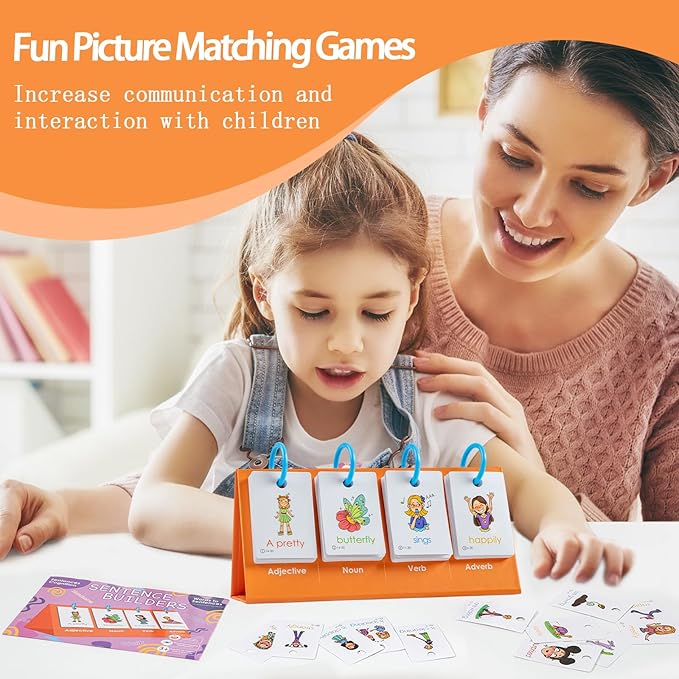 Alened Sentence Building for Kids, Speech Therapy Toys for Toddlers 3-4, Learn to Read Phonics Games, Special Education Homeschool Classroom Supplies