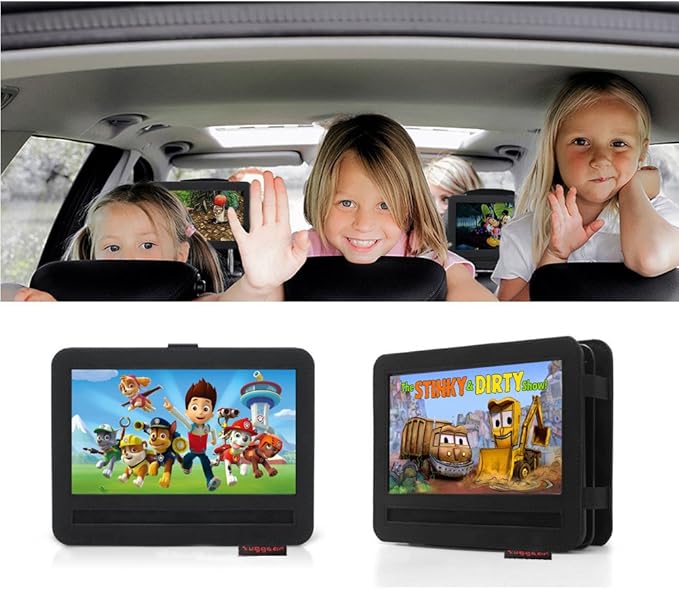 ZugGear DVD Player Headrest Mount Holder Portable DVD Player Mount Car Back seat Headrest Holder for Swivel & Flip 10 inch to10.5 inch