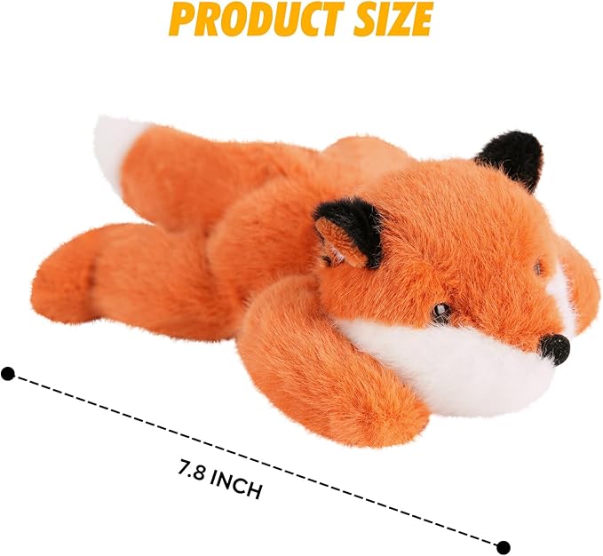 PEACH CAT Fox Plush Cute Fox Stuffed Animals Small Plushies Toy Pillow Gifts for Kids Brick Red