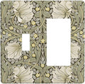 William Morris Pimpernel Flowers Plant Floral Outlet Covers 1 Toggle 1 Rocker Combination Decorative Wall Plate Electrical Switch Plates Light Switch Cover Plate for Farmhouse Living Room Decor