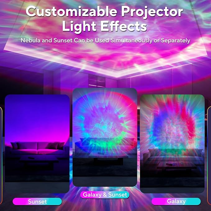 Galaxy Projector for Bedroom, Nebula Ceiling Led Lamp with Remote & Timer, Night Light Gifts for Kids,Room Decor/Birthdays/Christmas/Party/Tiktok Live