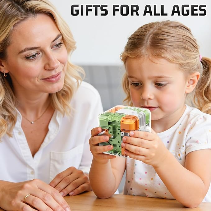 MSKOLER 3D Games Puzzle for Kids 3-5 8-12, Education Sensory Toys with Color-Match and Ball, Birthday Gift for Adults Kids 8 9+ Year Old Boy