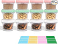 ASEVAT 12 Pack 6.67 oz Food Storage Containers with Twist Lids – Leakproof BPA-Free Soup Containers, Microwave/Dishwasher Safe Freezer Containers for Meal Prep, Leftovers & Takeout