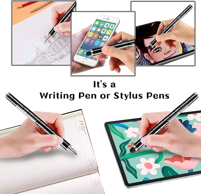 LARAH Black Fidget Pen Toy, Sensory Tool EDC Fidgeting Game for Adults, Cool Gadget Best for Stress and Anxiety Relief and Kill Time,Novelty Gifts for Teen and Adults