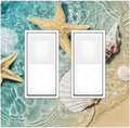 Decorative Outlet Covers Beach Starfish Ocean Conch Cameo Shell 2 Gang Double Gfci Rocker Electrical Wall Panels Light Switch Cover Plate For Decor Kids Room Decor