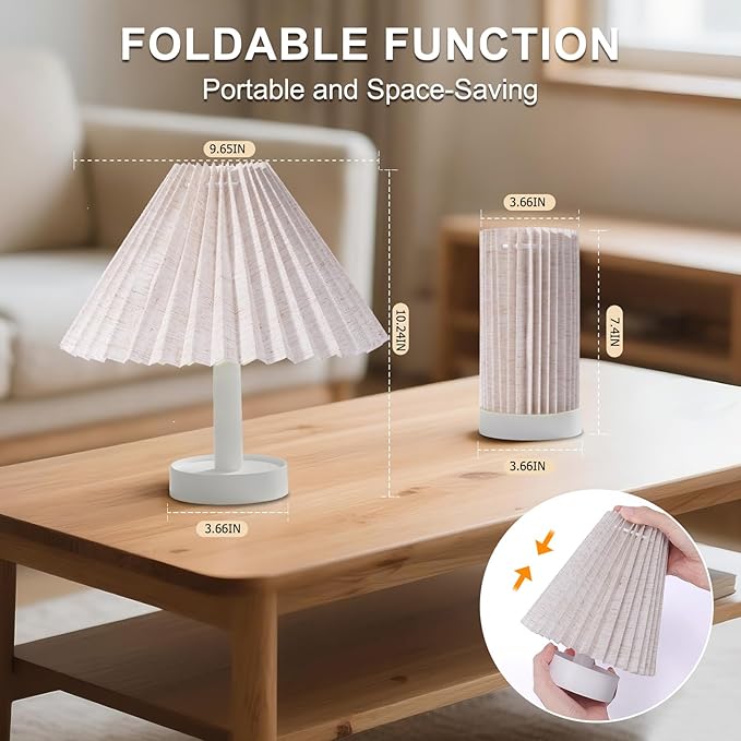 LOVERUIS Rechargeable Night Lights Night Light for Kids, Bedside Lamp with 3 Dimmable Colors for Mom, Bedroom, Camping, Bathroom（White