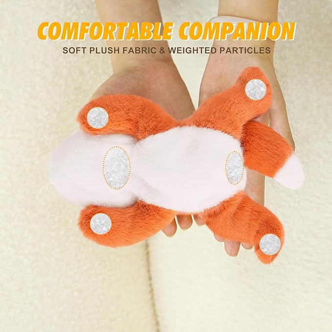 PEACH CAT Fox Plush Cute Fox Stuffed Animals Small Plushies Toy Pillow Gifts for Kids Brick Red