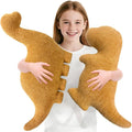 Andywoo Dino Chicken Plush Nuggets Pillow for Funny Birthday Gifts, Cute Funny Stuffed Animals Toy for Boy and Girl, Dinosaur Gifts for Kids Teens and Adults (2 Pack, Large)