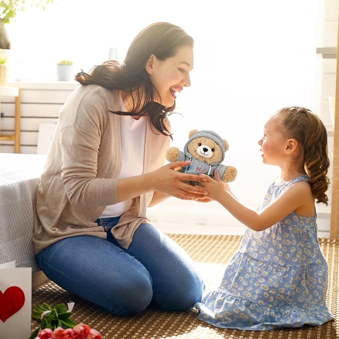 Osacoe Big Hugs Teddy Bear Stuffed Animal with Gift Box Removable Hoodie for Comfort and Love, for Kids, Women & Men in Tough Time, Get Well Soon Gifts Basket with Beautiful Gift Greeting Card