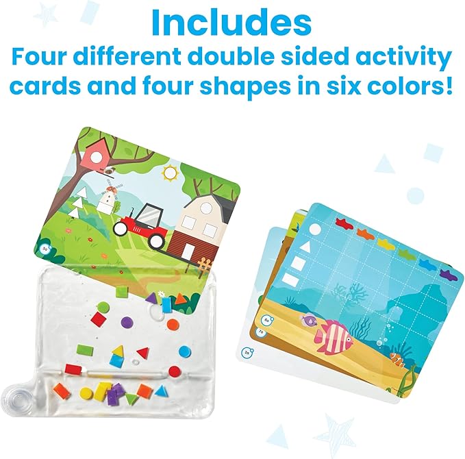 hand2mind Colors and Shapes Sensory Pad, Fine Motor Skills Toys for 3 Year Old, Sensory Toys for Sensory Play, Occupational Therapy Toys, Calming Toys for Kids, Shape Sorting Toy, Calm Down Corner