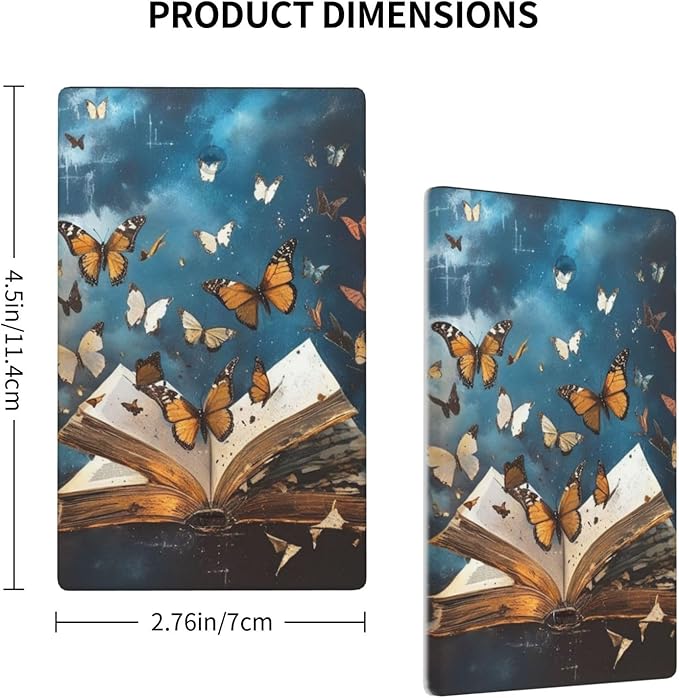 Decorative Art Light Switch Covers Butterflies from the Book 1 Gang No Device Blank Switchplate Electrical Faceplate for Home Decor