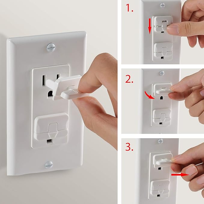 Bates Outlet Covers Baby Proofing - 15 Pack, 2 Prongs, Child Proof Plug Covers for Childproofing