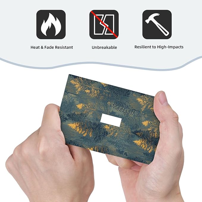 Decorative Switch Cover Plate with Golden Trees & Abstract Gradient Forest Landscape Design Single Gang Toggle Switch Plate Light Switch Covers Artistic Faceplate for Blue Retro Home Decor