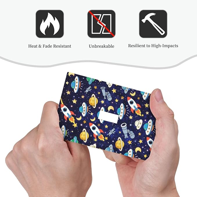 Decorative Light Switch Cover Plate Space-themed Rocket Spaceship 1 Gang Single Toggle Wall Plates for Electrical Outlet Covers Switch Plate Covers Faceplate for Children's Room Decor