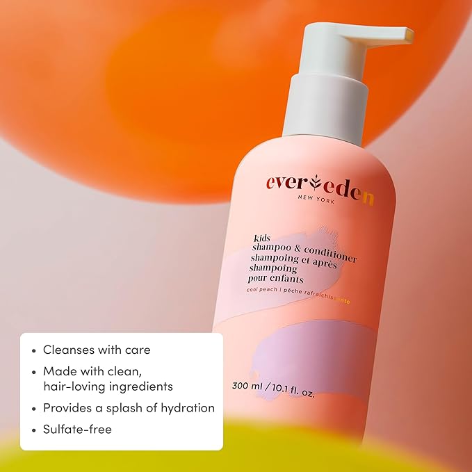 Evereden Kids Travel Essentials Set: Clean & Vegan 5-Piece Skin Care Travel Set for Kids | Body Wash, Lotion, Face Wash, Cream, 2-in-1 Shampoo & Conditioner | TSA-approved | Travel Size Toiletries
