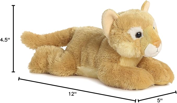 Aurora® Adorable Flopsie™ Cougar Stuffed Animal - Used to Create Imaginative Play Adventures - Perfect for Birthdays, Kids and Adults, All Ages - Brown 12 Inches