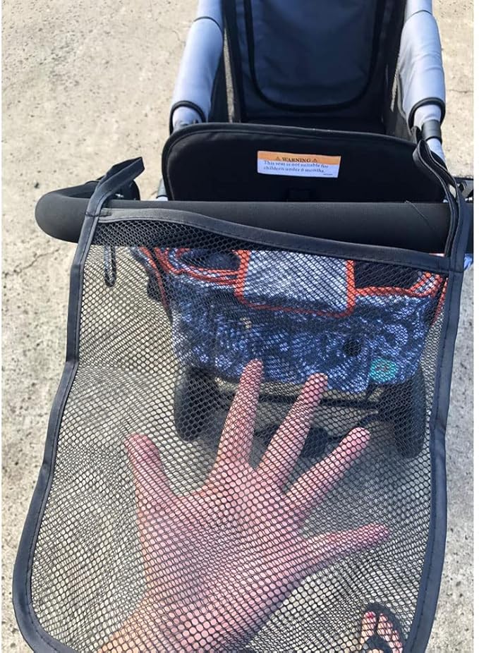 3 Pack Stroller Hanging Bag Handlebar Organizer Storage Pocket Net Mesh Bag for Wagon Carseat Compartment Carrying Diaper Snacks Cup Phone Holders Container