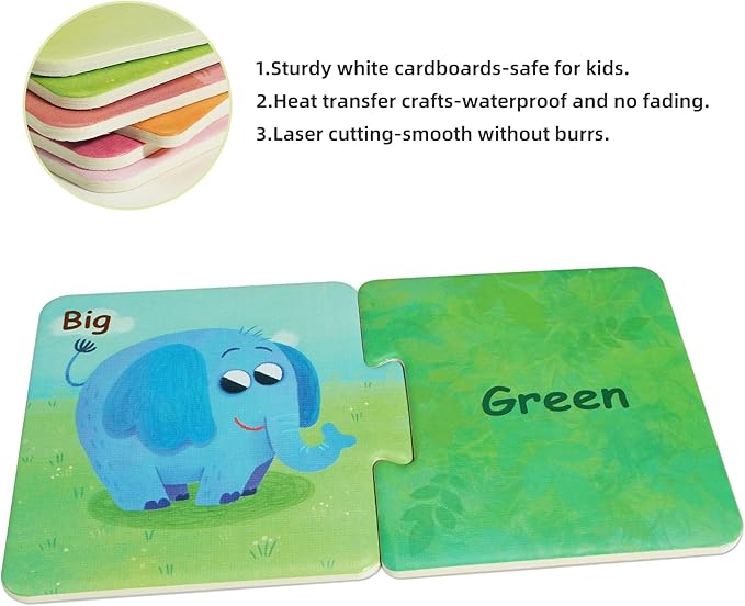 Toi 6 Packs Large Piece Toddler Jigsaw Puzzles for Kids Aged 1.5+, Animal Puzzle Floor Puzzles for Beginner, Preschool Learning Game for Boys Girls, Cognition Matching