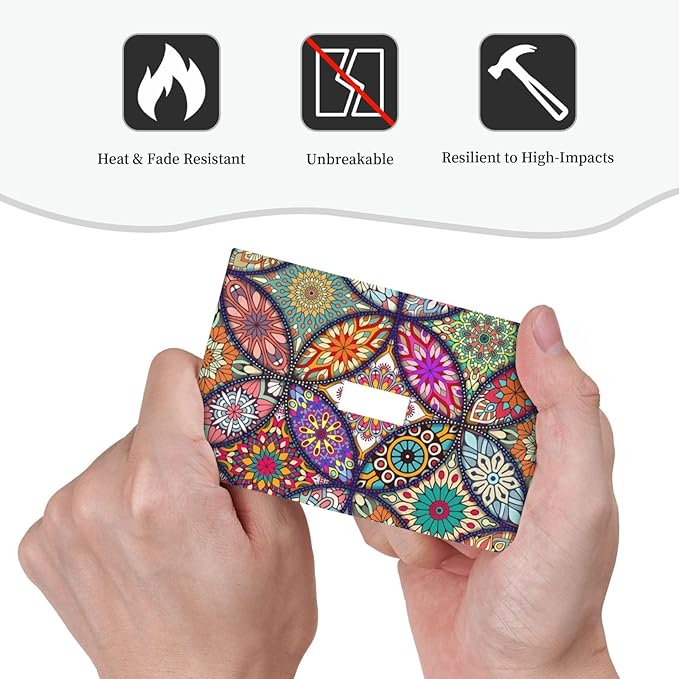 Boho Floral Pretty Colorful Mandala Flowers Decorative Light Switch Cover 1 Gang Single Toggle Device Electrical Faceplate Switchplates Decorator Outlet Wall Plate for Bedroom Living Room Decor