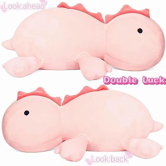 JOD® Weighted Dinosaur Stuffed Animals, Dinosaur Weighted 4.2 lbs, 22" Large Weighted Plush Animal, Cute Plush Toy Pillow, Soft Dino Plushie Gifts for Adults, Boys & Girls (56 CM Pink)
