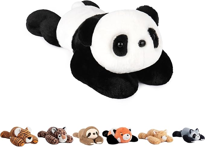 Niuniu Daddy 20" | 3.3 Pound Panda Weighted Stuffed Animals Plush Toys, Large Pillowfort Plush Animals for Kids Adults, Heavy Beads Big Body Pillow for Presents Birthday Christmas Holiday