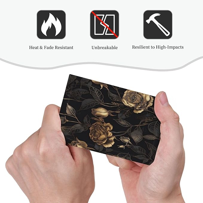 Black Floral Dark Vintage Gold Rose Flower Light Switch Cover Plate 1 Gang No Device Blank Electrical Wall Plates Faceplate Decorative Switch Plate Covers for Bedroom Living Room Decor