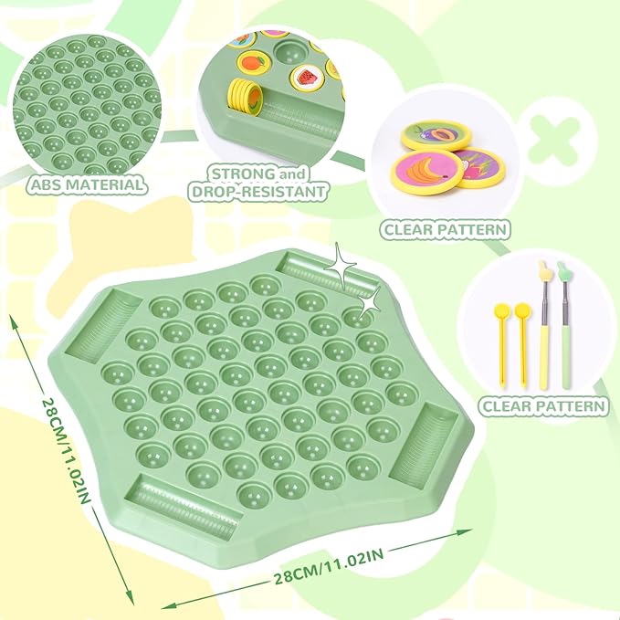 54PCS Fruit Flip Chess Memory Chess Game, Animal Flip Matching Chess Board, Memory Chess Game for Kindergarten Gathering Activity, Flip to Win Travel Memory Game (L-Fruit)