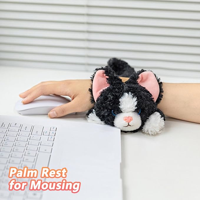 PEACH CAT Devon Rex Cat Stuffed Animal Cute Kitten Plushies Small Plush Toys Gifts for Kids Black