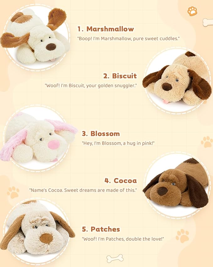 MaoGoLan Giant Dog Plush,31 inches Large Stuffed Animal Dog,Chocolate Brown Fluffy and Cuddly Stuffed Puppy Stuffed Animal Throw Pillow Toy Gift for Puppy Lover,Girls,Kids
