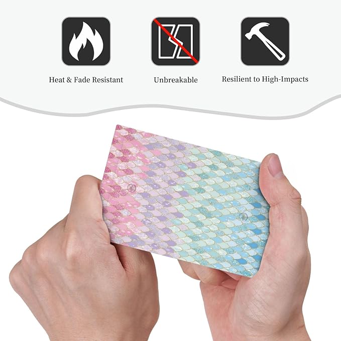 Colorful Mermaid Scales 1 Gang Light Switch Cover No Device Wall Plate Decorative Blank Switchplate Electrical Faceplate for Girls Bedroom Kids Baby Nursery Living Room Art Panel Decorate