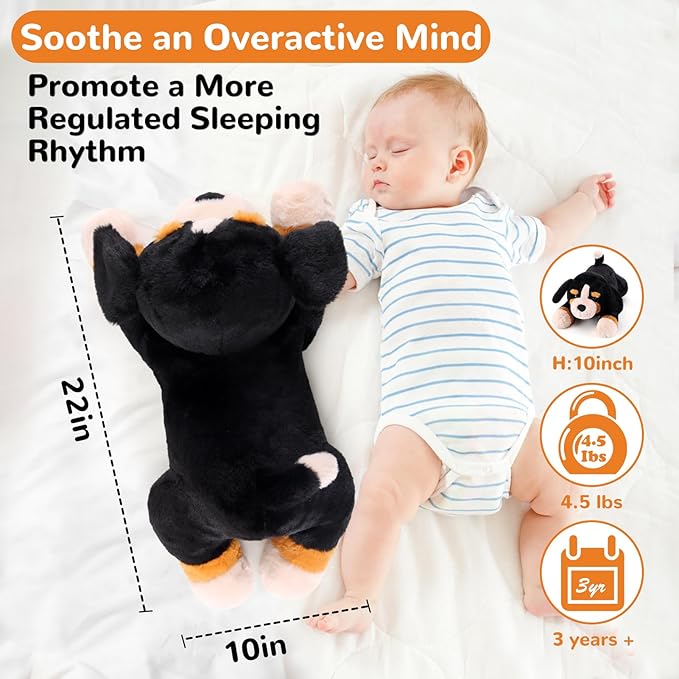 gnomantic Bernese Mountain Dog Weighted Stuffed Animals - 22 Inch 4.5 Pounds Weighted Plushies Dog Stuffed Animal - Big Plush Pillow - Cute Plush Toy Gifts for Kids & Adults (22" 4.5 lbs)