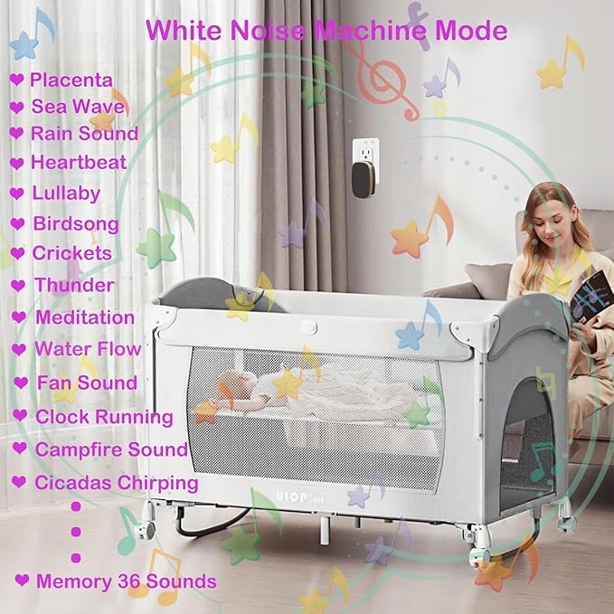 White Noise Sound Machine, 36 Relaxing Sounds Including Natural Soothing Sounds and Sleep Noise, Speaker for Home, Office, Hotel，Toilet，for Portable Travel. (Dark Black, smal)