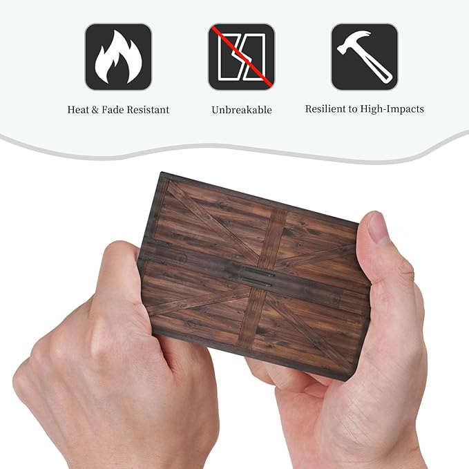 Decorative Light Switch Plate Covers Rustic Barn Doors Vintage Wood Plank 1 Gang No Device Single Blank Outlet Covers Wall Plate Light Switch Cover Plate for Farmhouse Bedroom Home Decor