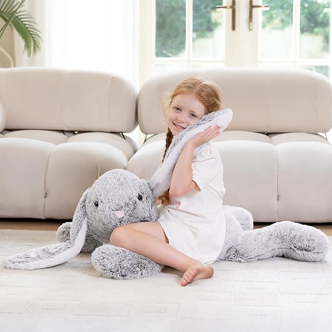 BENINY Large Bunny Stuffed Animal 31", Giant Easter Rabbit Plush Toy for Girls Boys Kids, Big Cuddly Pillow Gift for Girl Chirstmas Birthday