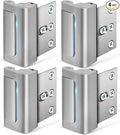 4 Pack Home Security Door Reinforcement Lock Child Proof High Security Door Lock Front Door Locks for Kids Safety Withstand 800lbs Door Latch Lock Christmas Gifts Stocking Stuffers for Men Women